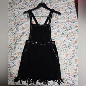 100% suede fringe Dress lucky brand size 0 never worn